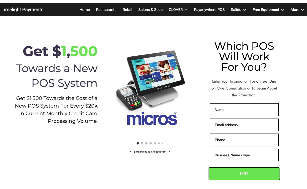Modern landing page design preview